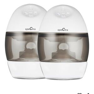 Spectra Wearable Double Electric Breast Pump - White with Smoke Tops